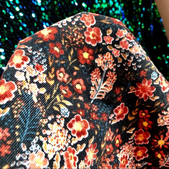 XHILARATION⚡️Cute Floral Corduroy Overall Dress_XS - Picture 6 of 9